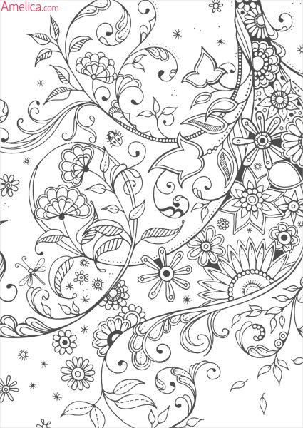 Узоры для раскрашивания взрослым