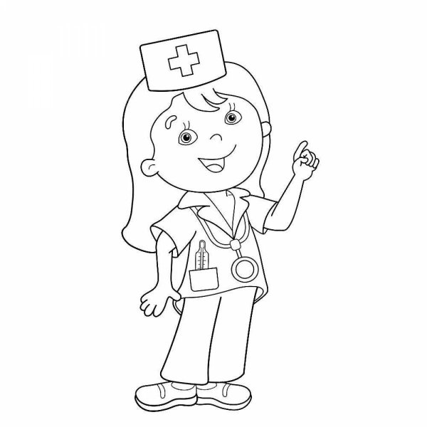 Раскраска медсестра