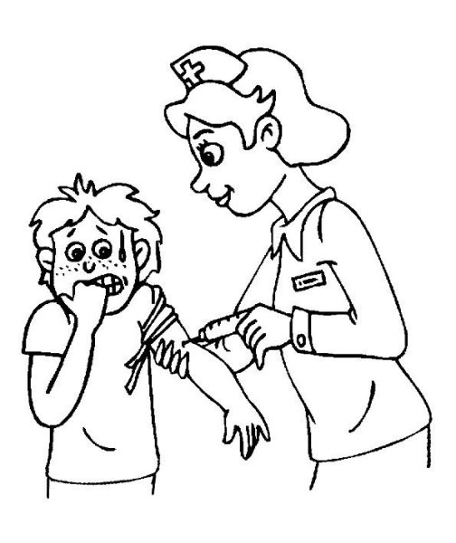 Раскраска на тему вакцинация