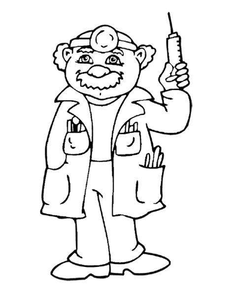 Раскраска врач