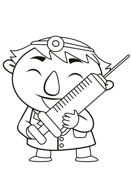 Раскраска прививка для детей