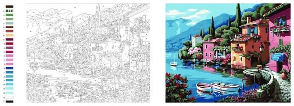 Пейзажи для раскрашивания по номерам