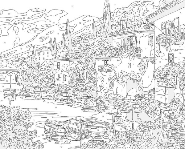 Раскраски по номерам сложные