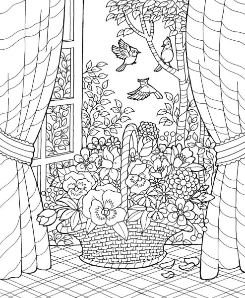 Раскраски антистресс пейзажи