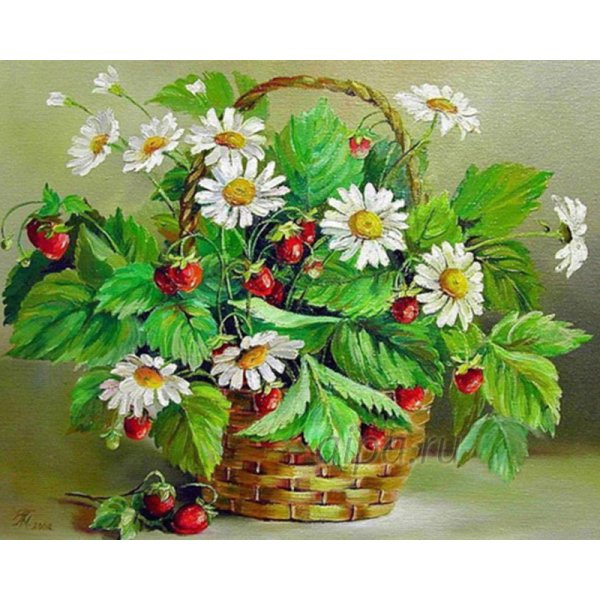 Корзинка с ромашками