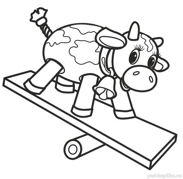 Раскраска игрушки бычок