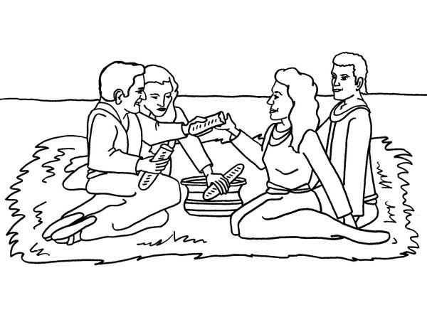 Раскраска на тему семейные традиции