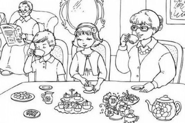 Раскраска этикет для детей