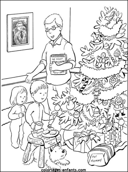 Раскраски для детей празднование нового года