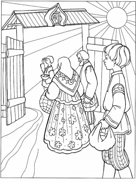 Раскраски православные праздники для детей