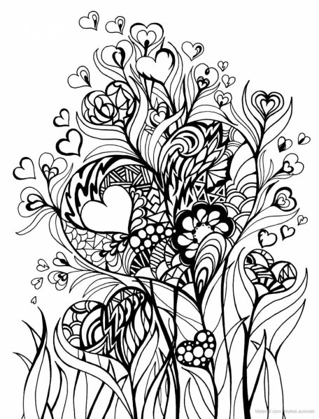 Раскраска антистресс "цветы"