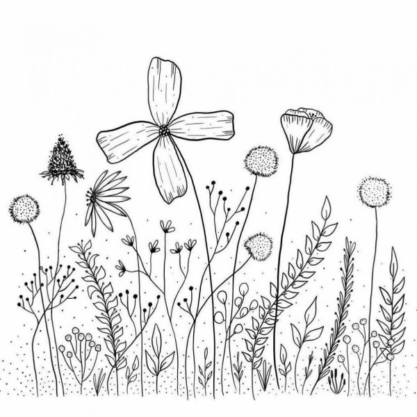 Полевые цветы орнамент