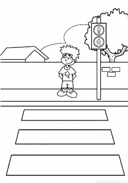 Светофор раскраска для детей по правилам дорожного движения