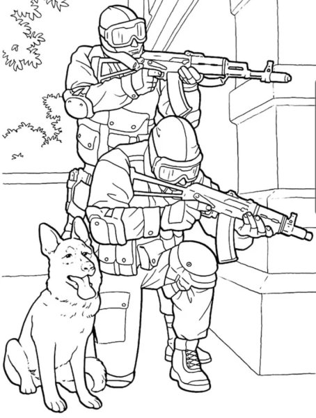 Спецназ. Раскраска