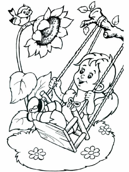 Раскраска. Лето