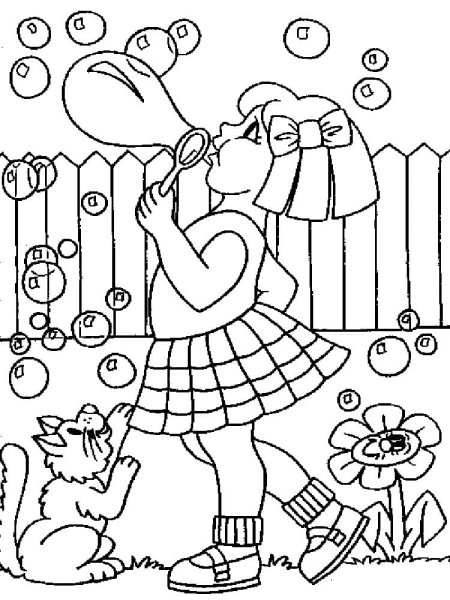 Летние раскраски для детей