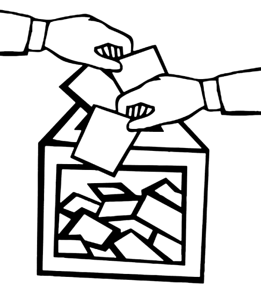 Выборы раскраска