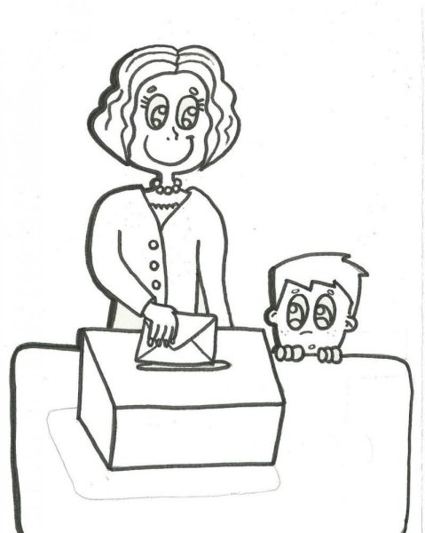 Раскраска выборы глазами детей