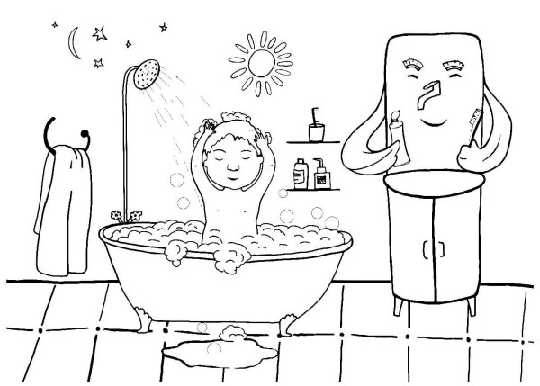 Раскраска гигиена для детей