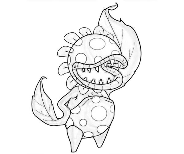 Монстры против растений раскраска