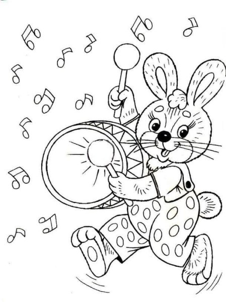 Музыкальные раскраски для детей