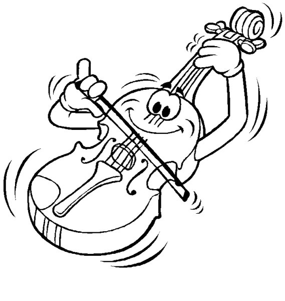 Скрипка раскраска