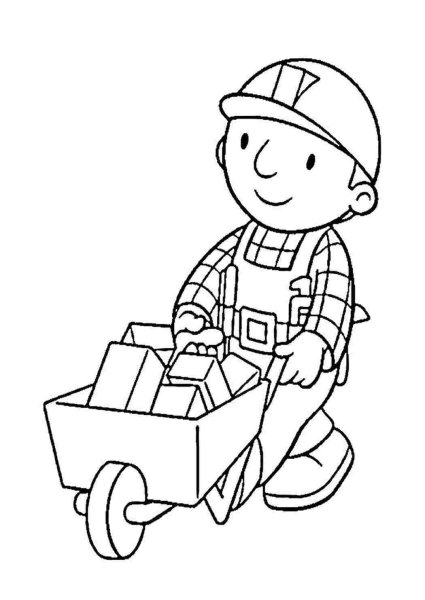 Боб Строитель раскраска