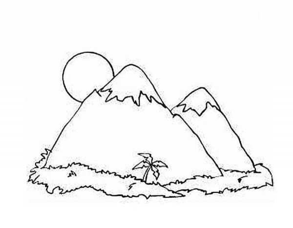 Раскраска горы
