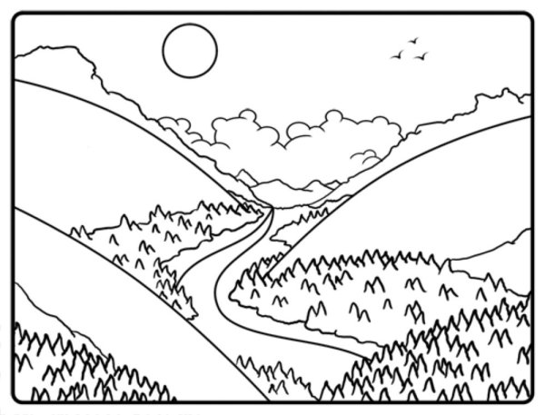 Равнина раскраска для детей