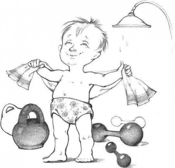 Раскраска закаляйся для детей