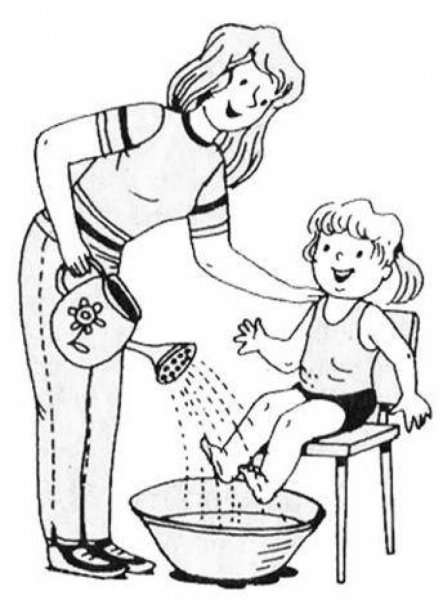 Раскраска закаливание для детей