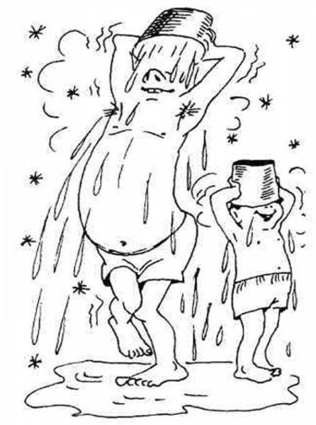 Рисунок на тему закаливание