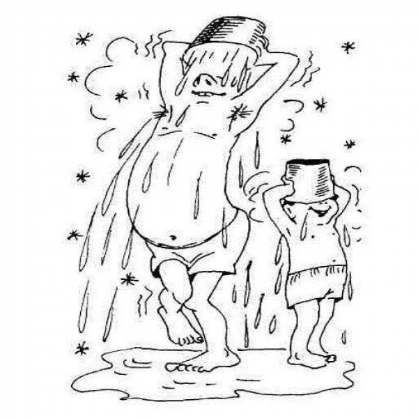 Закаливание раскраска