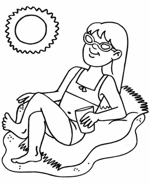 Раскраска загар