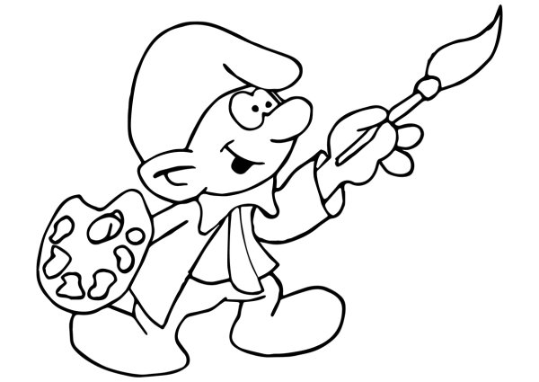 Художник раскраска для малышей