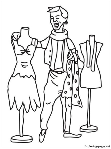 Раскраска профессия модельер