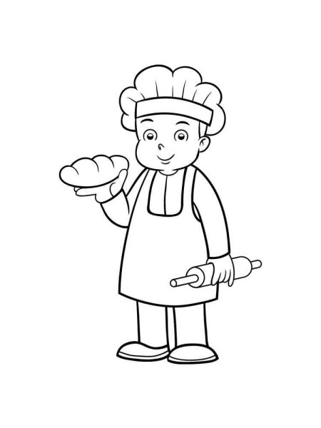 Раскраска повар