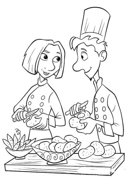 Раскраска кулинария