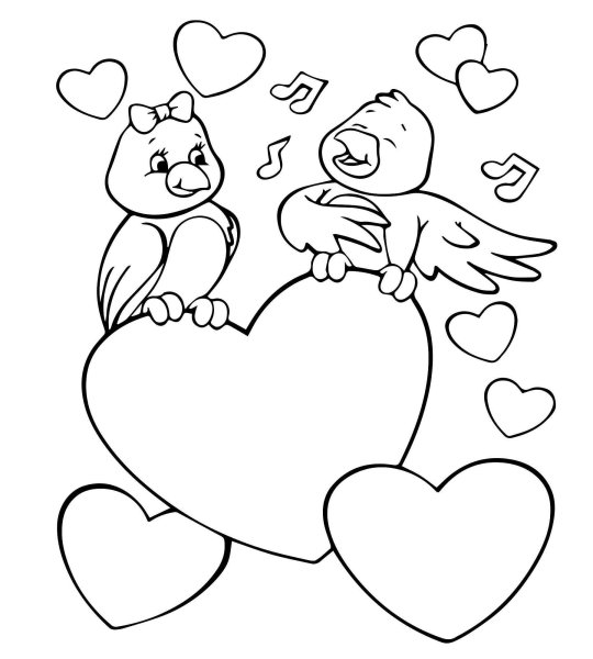 Раскраска сердечко