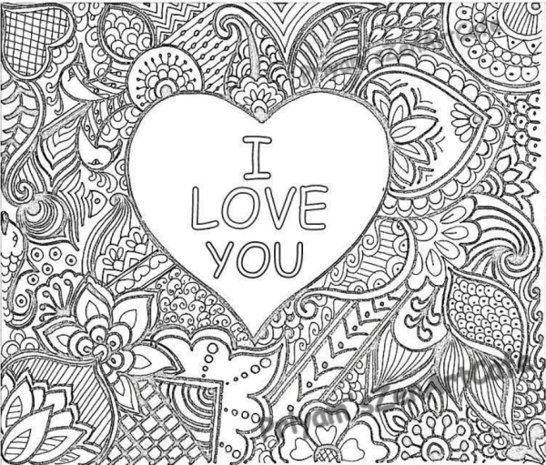 Раскраска любовь