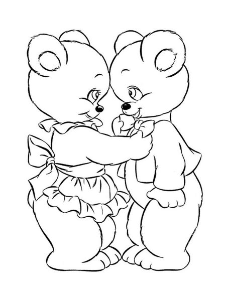 Раскраска. Медвежонок