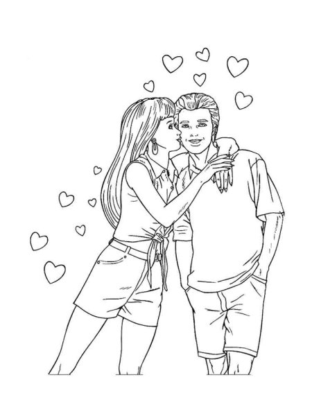 Раскраска любовь