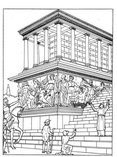 Алтарь Зевса в Пергаме чертеж