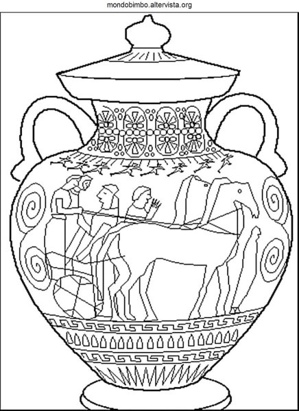 Вазопись древней Греции раскраска