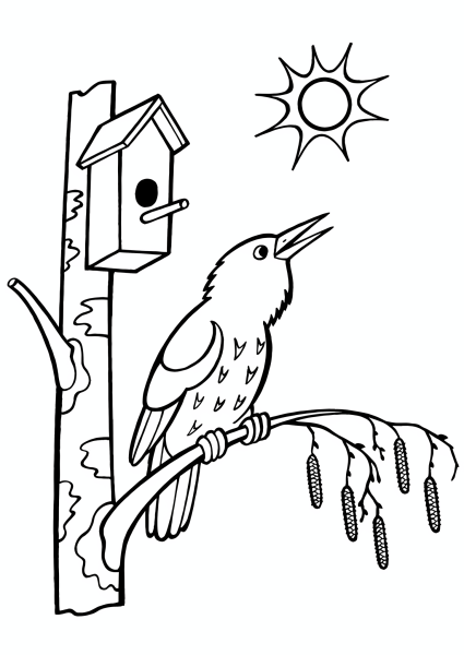 Раскраска Весна для детей