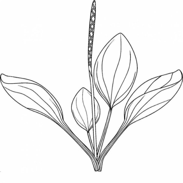 Подорожник раскраска