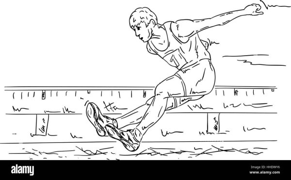 Прыжки в длину рисунок