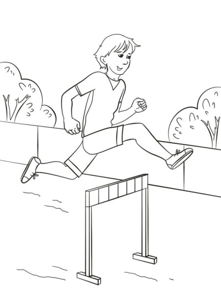 Легкая атлетика раскраска для детей