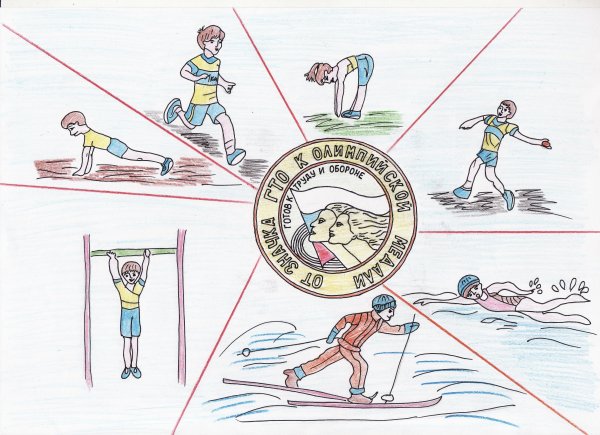 Рисунки на тему физкультура спорт+ГТО