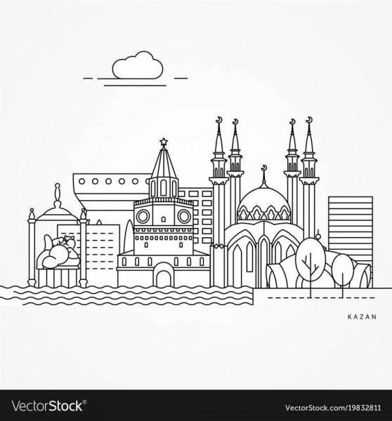 Казань Кремль вектор